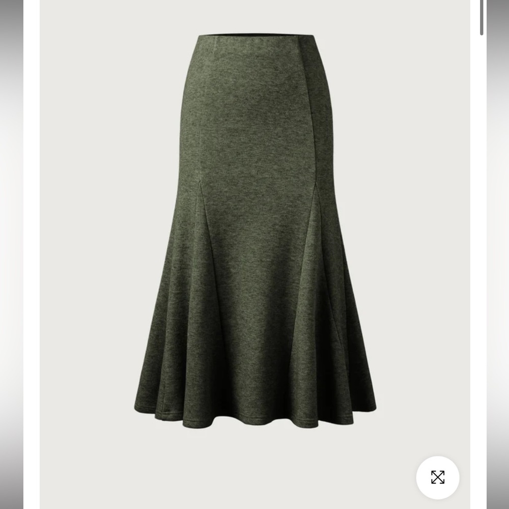 OGL Cashsoft Pull-On Flounce Midi Skirt